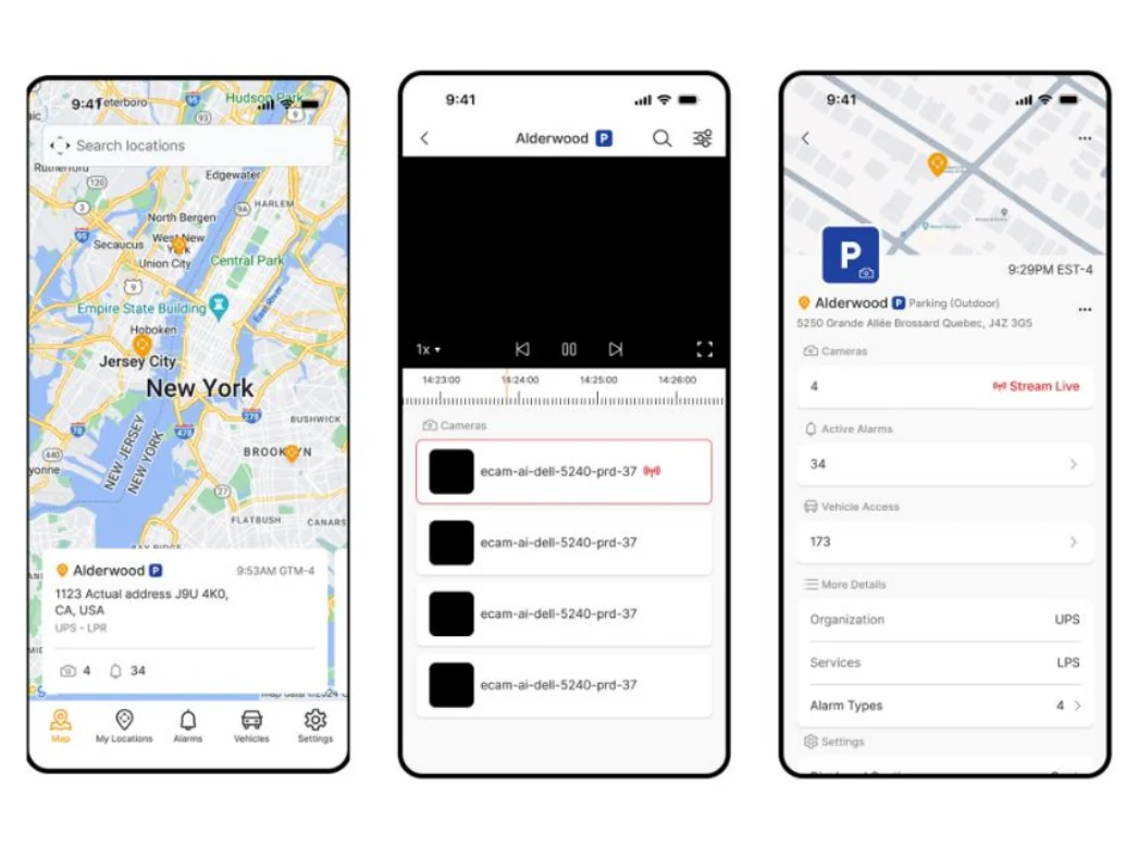 Map, live playback and location