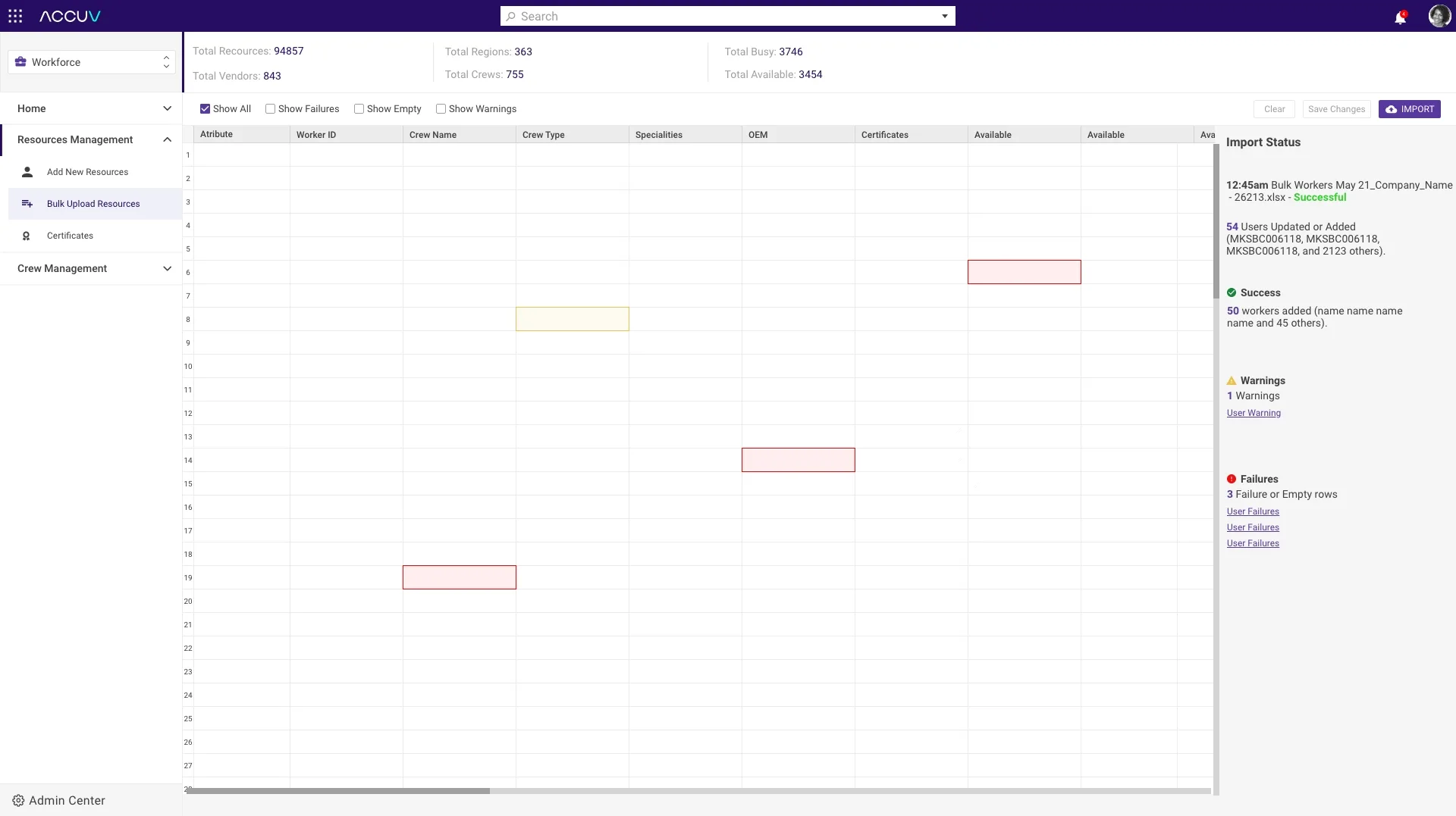 Scheduling timeline